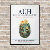 Thumbnail for Zayed International Airport Abu Dhabi AUH vertical canvas print - framed - white background