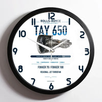Thumbnail for TAY 650 design on white framed wall clock