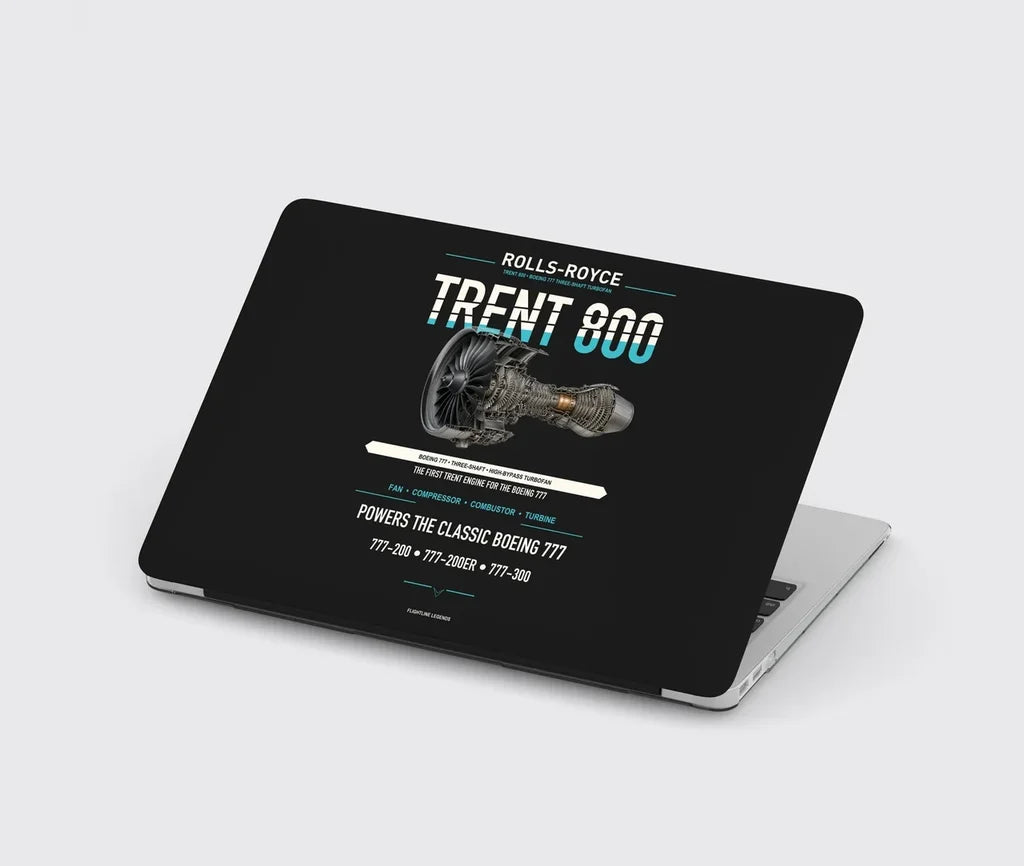 TRENT 800 design on black MacBook case
