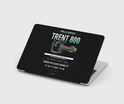 TRENT 800 design on black MacBook case