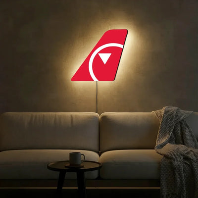Northwest Airlines NEW aviation design on durable metal with LED aircraft tail wall art.