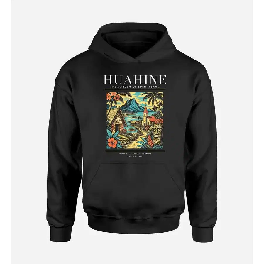 HUAHINE - Poster - Premium Hoodie - Black