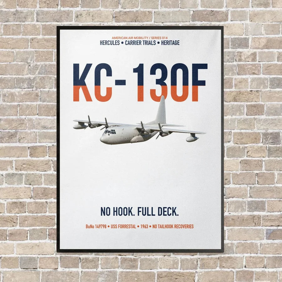 KC-130F BuNo 149798 vertical canvas print - framed - white background