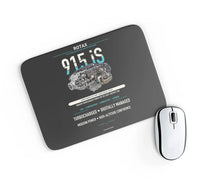 Thumbnail for 915 iS design on black rectangle mouse pad