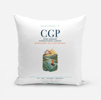 Thumbnail for Shah Amanat International Airport Chattogram (CGP) design on white pillow