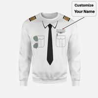 Thumbnail for Customizable Pilot Uniform 3D Sweatshirts aviation print pilot uniform clothing, crisp poplin cotton.