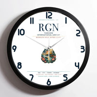 Thumbnail for Yangon International Airport (RGN) design on white framed wall clock