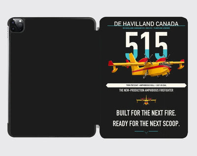 De Havilland Canadair 515 design on black ipad tablet case