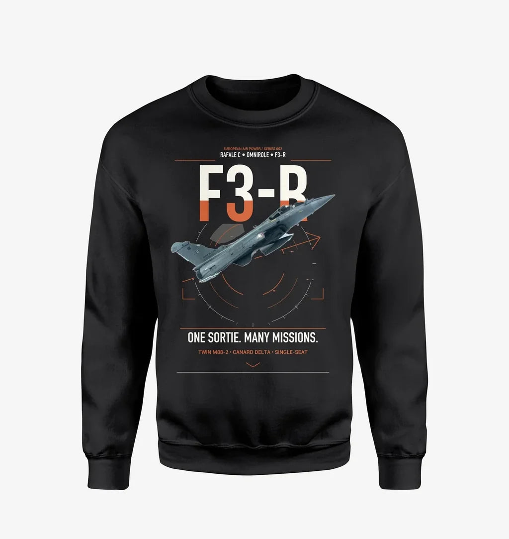 Dassault Rafale C — F3-R standard design on black sweatshirt