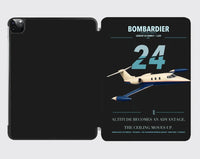 Thumbnail for Bombardier Learjet 24 design on black ipad tablet case