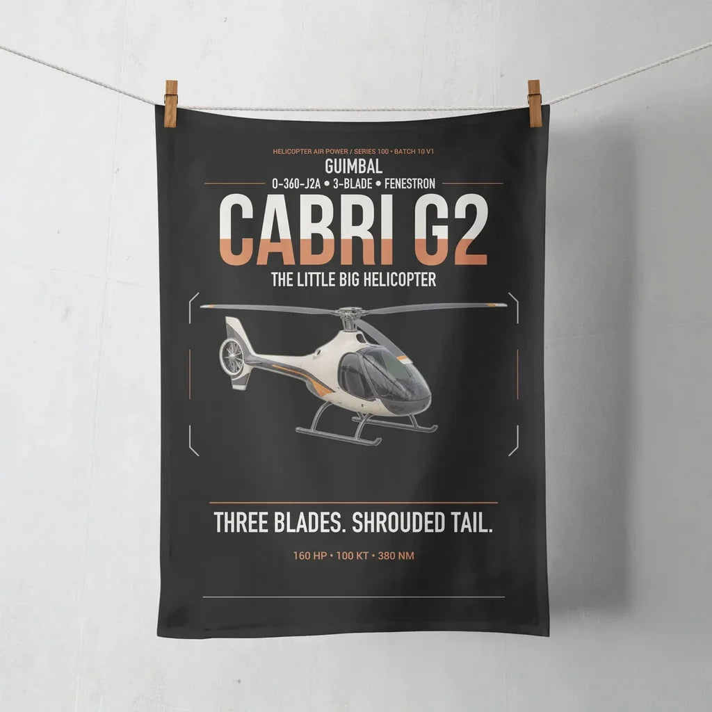 Guimbal Cabri G2 design on black towel