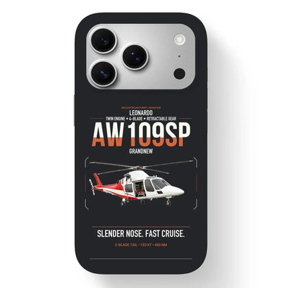 Leonardo AW109SP GrandNew design on black magsafe iphone case, for iPhone 17 Pro
