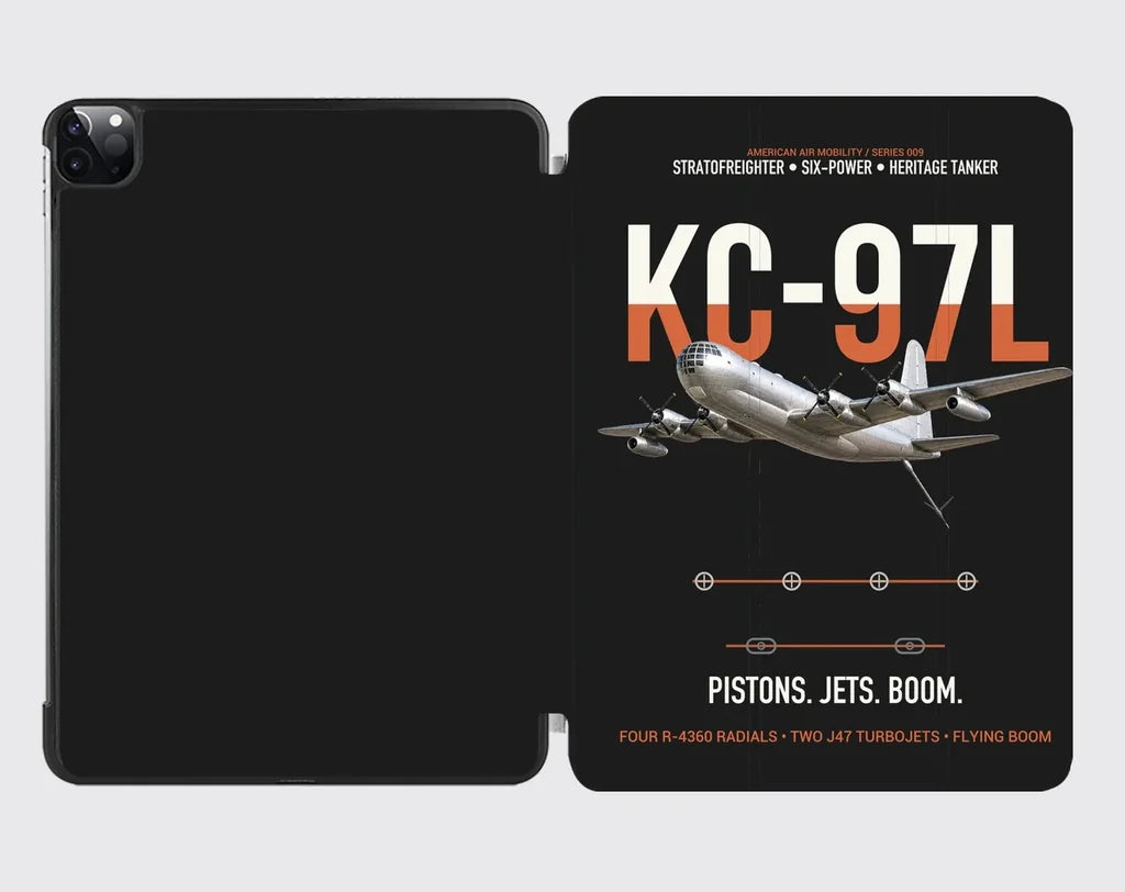 KC-97L STRATOFREIGHTER design on black ipad tablet case