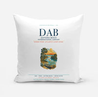 Thumbnail for Daytona Beach International Airport (DAB) design on white pillow