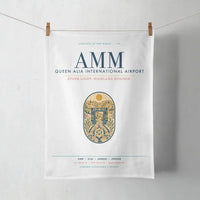 Thumbnail for Queen Alia International Airport (AMM) design on white towel