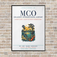 Thumbnail for Orlando International Airport MCO vertical canvas print - framed - white background