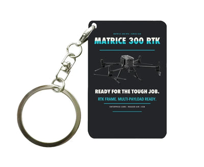 DJI Matrice 300 RTK Key Chain design on black key chain