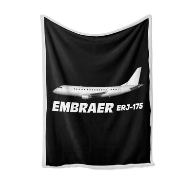 The Embraer ERJ-175 Bed Blankets & aviation print on soft fleece blanket.