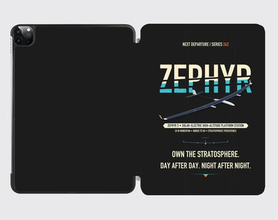 Airbus Zephyr S design on black ipad tablet case