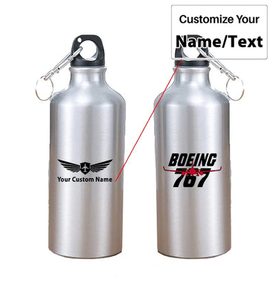 Amazing Boeing 767 aviation design on thermos, vacuum-insulated.