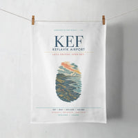 Thumbnail for Keflavík Airport (KEF) design on white towel