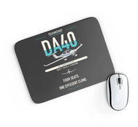 Thumbnail for Diamond DA40 design on black rectangle mouse pad