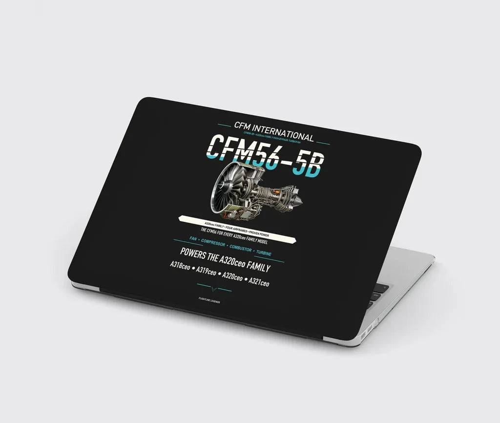 CFM56-5B design on black MacBook case