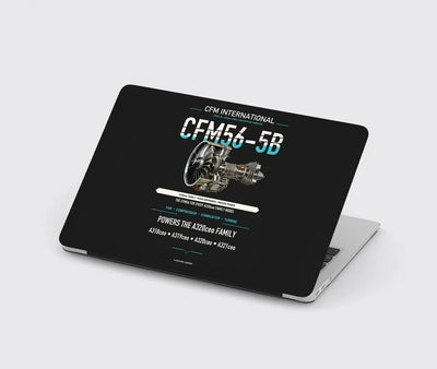 CFM56-5B design on black MacBook case