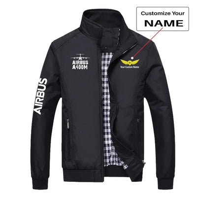 Airbus A400M & Plane aviation design printed on modern shell with tailored fit stylish jacket.