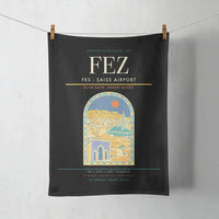 Thumbnail for Fes (FEZ) design on black towel
