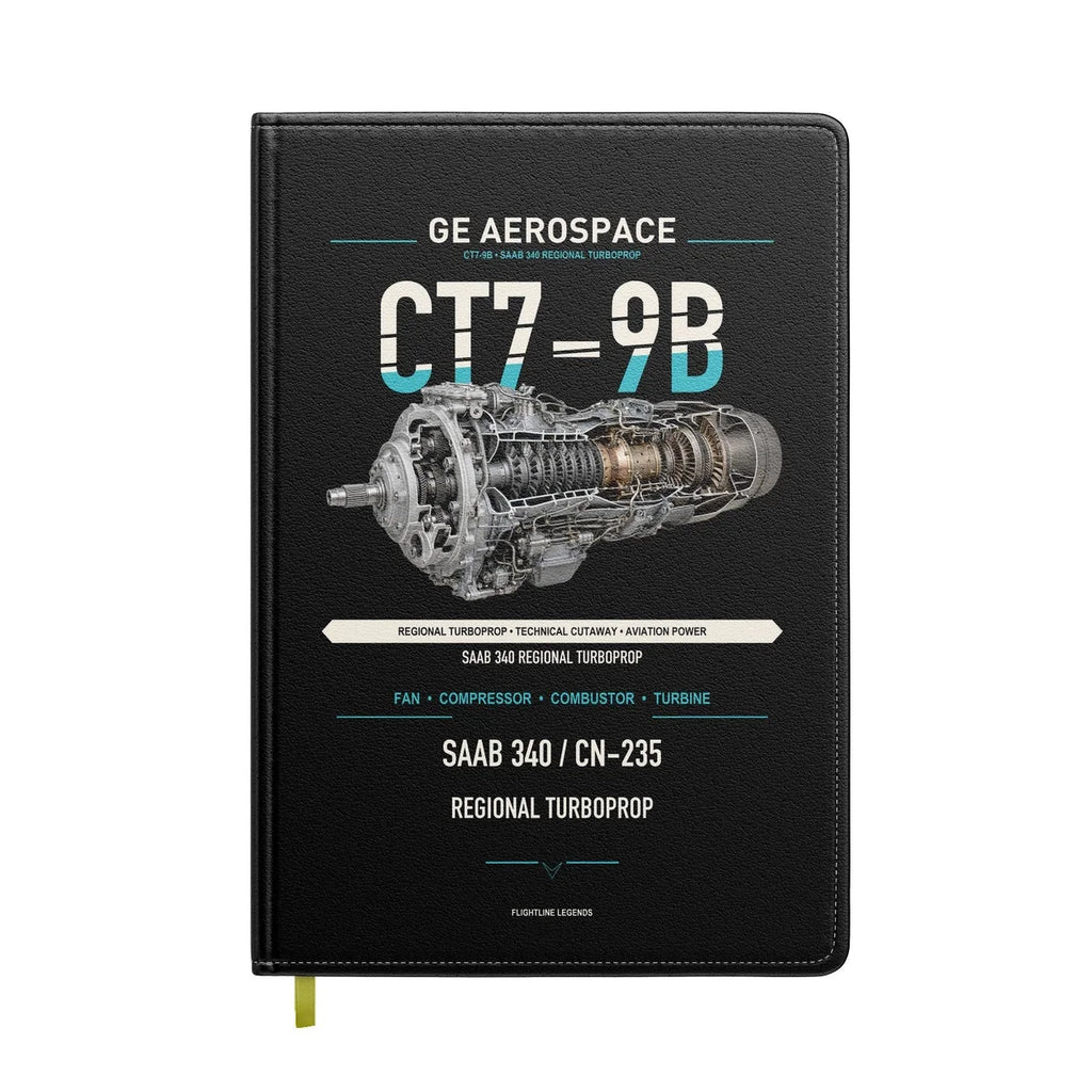 CT7-9B design on black notebook