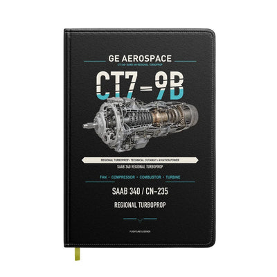CT7-9B design on black notebook