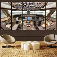 Thumbnail for Boeing 747 Cockpit canvas - 5 Pieces