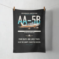 Thumbnail for Grumman American AA-5B Tiger design on black towel