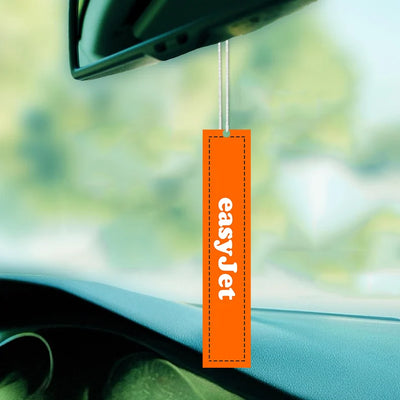 Easyjet Airlines Car aviation design on scented aviation-themed paper car air freshener.
