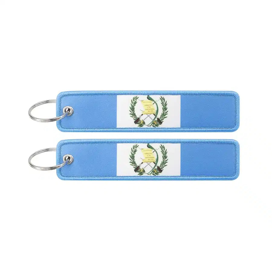 Guatemala Flag aviation Remove Before Flight key chain, aviation-tag style webbing.
