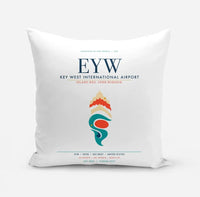 Thumbnail for Key West International Airport (EYW) design on white pillow