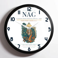 Thumbnail for Dr. Babasaheb Ambedkar International Airport (NAG) design on white framed wall clock