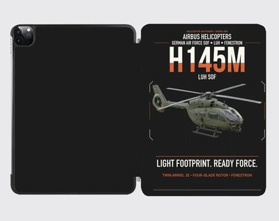 Airbus Helicopters H145M LUH SOF design on black ipad tablet case