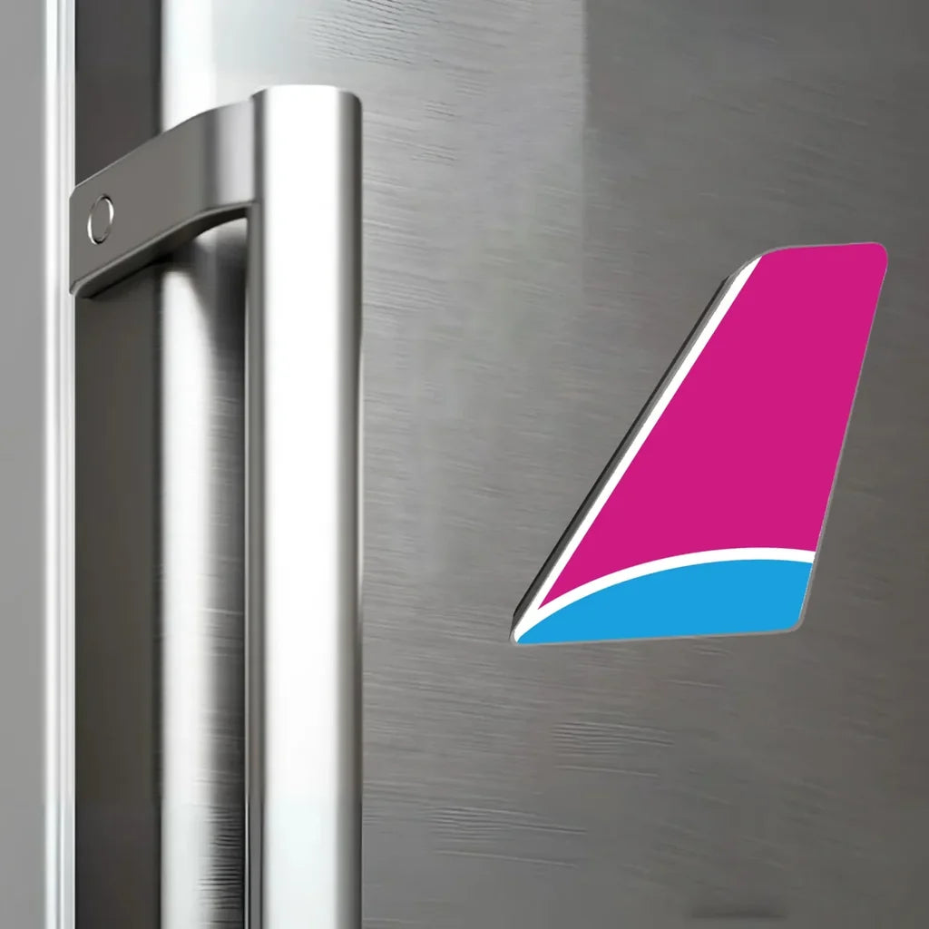 FlySafair aviation design tail magnet in 3D metal with magnetic back.