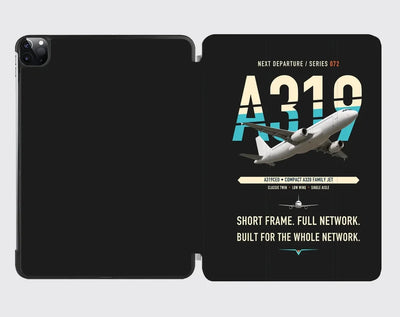 Airbus A319ceo design on black ipad tablet case