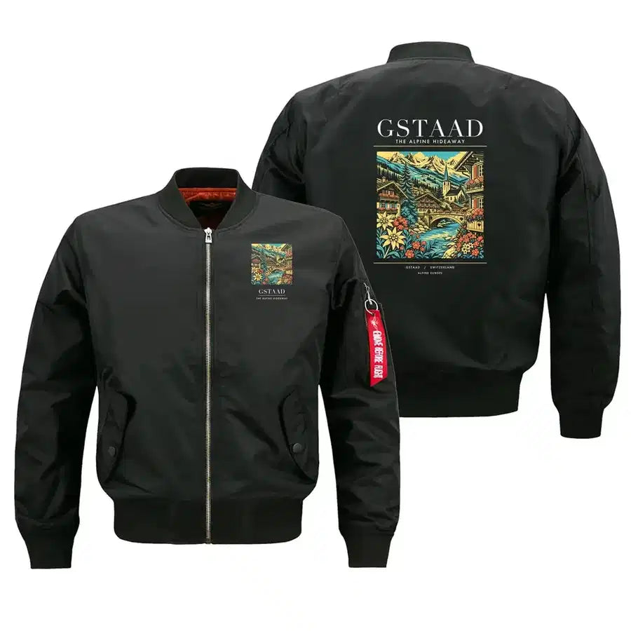 GSTAAD - Poster - Bomber Jacket - Black