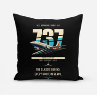 Thumbnail for Boeing 737-300 Classic design on black pillow
