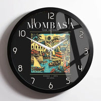 Thumbnail for MOMBASA - Poster - Wall Clock Framed - Black