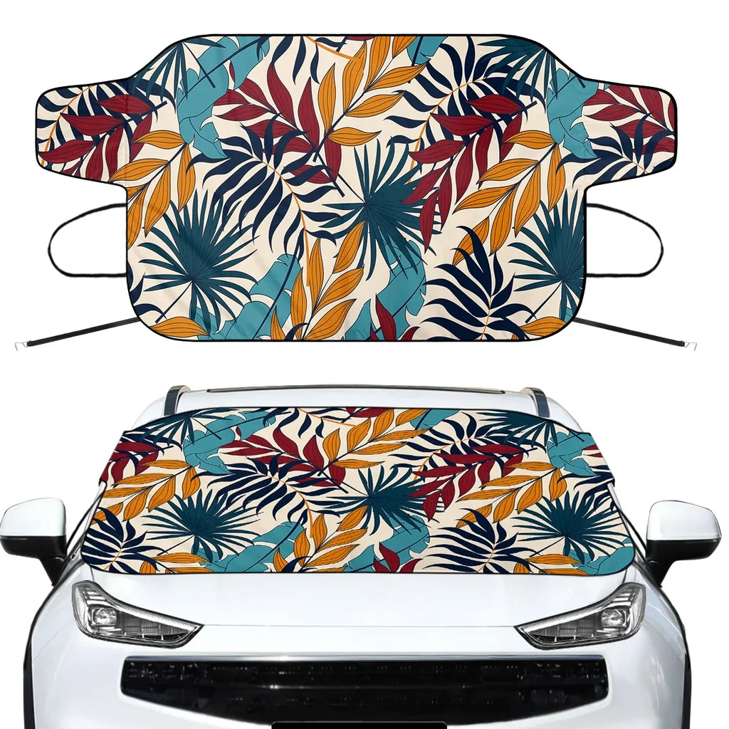 Super Leafs Car aviation design on car windshield cover.