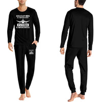 Thumbnail for Flying is Importanter men pajamas - Black
