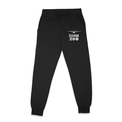 Cessna 208 & Plane aviation design on soft cotton blend sweatpants.
