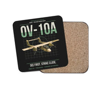 Thumbnail for OV-10A Bronco design on black 1 piece coaster