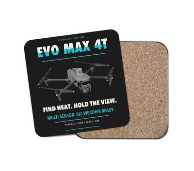 Autel EVO Max 4T design on black 1 piece coaster