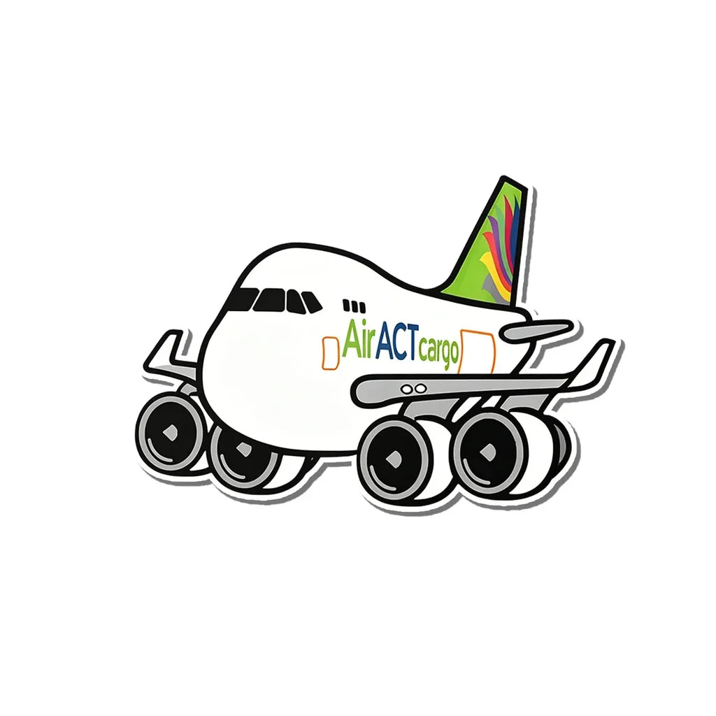 Air ACT Boeing 747F aviation design airplane sticker in weather-resistant vinyl.